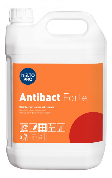 Antibact Forte для поверхностей дезинфицирующее на основе ЧАС, KiiltoClean (5 л.)